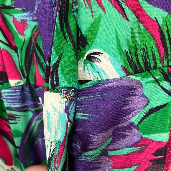 Vintage Colorful Floral Floral Dress - Picture 6 of 14